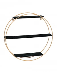 Полка Луна золотая Черный мрамор / Luna