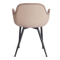 Стул ВАЛЕНТИНО (мод. ПC45-2) металл/экокожа/ткань, 55 х 58 х 81 см, Бровн (коричневый)/черный / VALENTINO (mod. PC45-2) Brown