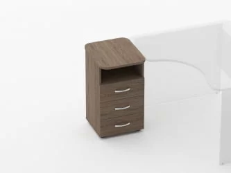 Тумба приставная на 3 ящика с нишей Глассй 3.10.13 Дуб Верцаска / Glassy