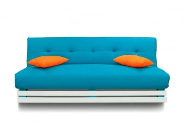 Диван тканевый МАНГО 1 (2 категория) Бирюзовый Оранжевый / MANGO