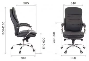 Кресло для руководителя Еверпроф Валенсиа М Кожа Черный / Everprof Valencia M