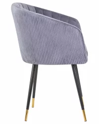 Стул обеденный ДОБРИН МАРЙ Серый велюр 1922-19 / DOBRIN MARY