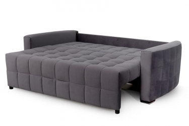 Серый диван из велюра Бремен 1 Стандарт Альба темно-серый