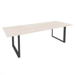 Стол переговорный на О-образном м/к ОНИКС О.МО-ПРГ-25 Денвер Светлый/Антрацит / ONIX O.MO-PRG-25