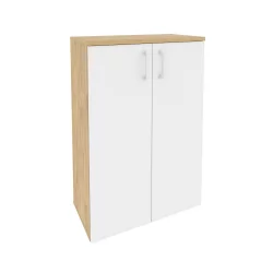 Шкаф средний широкий (2 средних фасада ЛДСП) ОНИКС О.СТ-2.3 Тиквуд Светлый/Белый / ONIX O.ST-2.3