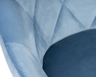 Стул барный ДОБРИН ЛОГАН БЛАCК (пудрово-голубой велюр (МДЖ9-74)) 2 шт / DOBRIN LOGAN BLACK (MJ9-74))