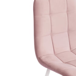 Металлический стул CХИЛЛЙ МАКС Велюр/металл , 45 х 54 х 90 см , пыльно-розовый/белый / CHILLY MAX