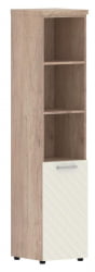 Шкаф колонка с глухой малой дверью и топом (правый) Торр ЛУКС ТЛХC 42.5 Р Дуб Каньон Латте / Torr LUX TLHC R