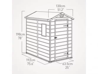 Сарай пластиковый МАНОР 4кс6 / MANOR 4x6