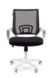 Кресло оператора CХАИРМАН 696 белый пластик (вхите) Серое / CHAIRMAN (white)