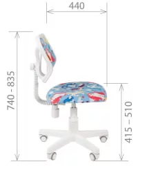 Детский стул CХАИРМАН КИДС 106 Вхите Футбол / CHAIRMAN KIDS White