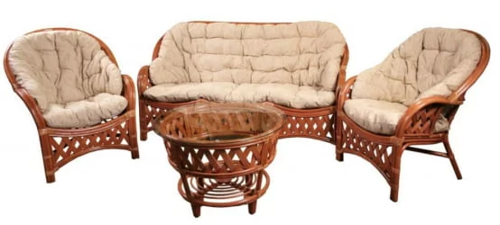 Комплект Черчилль/Рузвельт/Кобана с 3х местным диваном Черчилле6 коньяк / Cherchille6