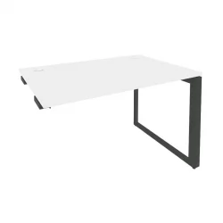 Стол-приставка на О-образном м/к к опорным элементам ОНИКС О.МО-СПР-2.8 Белый Бриллиант/Антрацит / ONIX O.MO-SPR-2.8