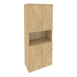 Шкаф высокий широкий (4 низких фасада ЛДСП) ОНИКС О.СТ-1.5 Тиквуд Светлый / ONIX O.ST-1.5