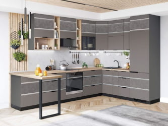 Модульная кухня Грейс 105.38 Дуб Галифакс натуральный Оникс