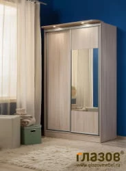 Шкаф-купе белый лдсп 3 Симпле Ясень шимо светлый / Simple