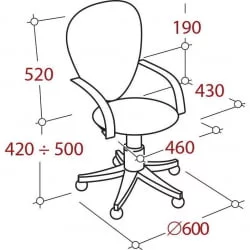 Кресло ЕЧаир-304 ТC Нет 329254 Черно-синее / EChair-304 TC Net