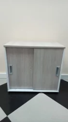 Тумба-купе Дека 9.02.08 Дуб Сантана светлый/Белый / Deka