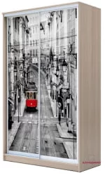 Шкаф-купе эконом Хит-24-14-77 Лондон Ясень шимо светлый