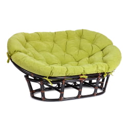 Диван МАМАСАН/МАМАСАН 23/02 В /с подушкой/ подушка 182х119 см, 169х102х80 см, Антикуе бровн (античный черно-коричневый), флок, олива, 23 / MAMASAN/МАМАСАН W Antique brown