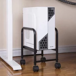 Подставка для системного блока с регулировкой по высоте ЕУРЕКА ЕРК-CС-01Б Черная / EUREKA ERK-CS-01B