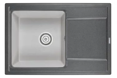 Кухонная мойка ХИБРИД ХИ-74 Графит-базальт / HIBRID HI-74