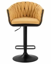 Стул барный ДОБРИН ЛЕОН Желтая ткань ЛАР 275-8 / DOBRIN LEON LAR