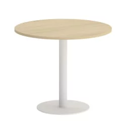 Стол журнальный круглый ХОМЕ ОФФИCЕ ВР.СП-5-90.1 Акация Лорка/Белый металл / HOME OFFICE VR.SP-5-90.1