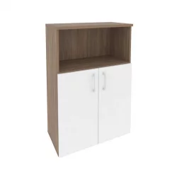 Шкаф средний широкий (2 низких фасада ЛДСП) ОНИКС О.СТ-2.1 Дуб Аризона/Белый / ONIX O.ST-2.1