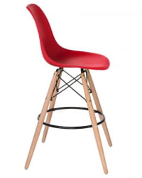 Стул барный ДОБРИН ДСВ БАР (ножки светлый бук, цвет сиденья красный (Р-02)) 2 шт / DOBRIN DSW BAR (R-02))