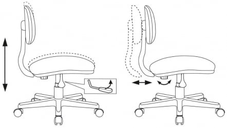 Кресло детское Бюрократ CХ-В201НКС серо-голубой Лигхт-28 / CH-W201NX Light-28