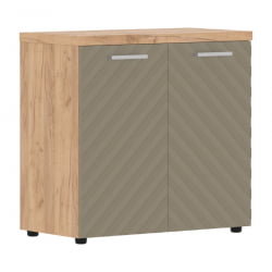 Шкаф с глухими малыми дверьми и топом Торр ЛУКС ТЛЛC 85.1 Дуб Бофорд Капучино / Torr LUX TLLC