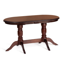 Раздвижной стол CОППОЛА бук, мдф, 140+40кс80кс77см, Тобаcко, узор прямой / COPPOLA 140+40x80x77см, Tobacco,