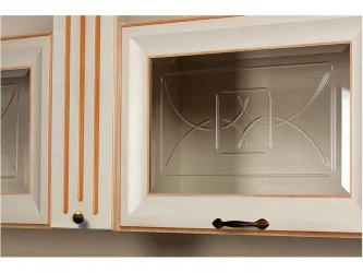 Шкаф навесной Марлен 479 Кремовый белый Патина