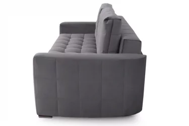 Серый диван из велюра Бремен 1 Стандарт Альба темно-серый