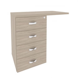 Тумба приставная (универсальная л/пр) ОНИКС О.ТПУ-4 Дуб Аттик / ONIX O.TPU-4