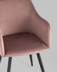 Стул Ника вращающийся велюр Пыльно-розовый
