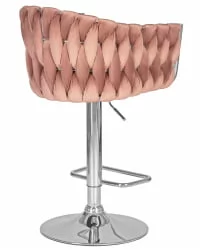 Стул барный ДОБРИН МАРCЕЛ Пудрово-розовый велюр МДЖ9-32 / DOBRIN MARCEL MJ9-32