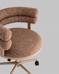 Стул офисный Понтй светло-коричневый бежевые ножки / Ponty