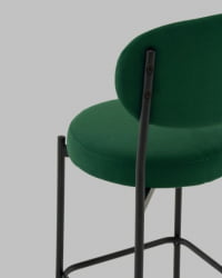 Стул Полубарный Бриф ДД ПБ велюр зеленый / DD
