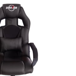 Кресло ДРИВЕР (22) кож/зам/ткань, черный/черный , 36-6/ТВ-11 / DRIVER 36-6/TW-11