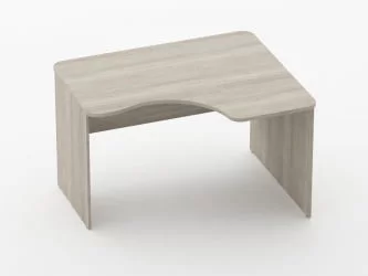 Стол угловой Глассй 1.14.12Пр Дуб сантана светлый / Glassy