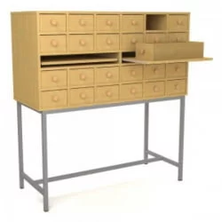 Шкаф картотечный 2-секционный на металлокаркасе АЛц.ШдК-24м