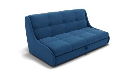 Диван Куба 1400 (ЗР) Цвет фасада: Синий; Тип: Прямой; Материал фасада: Металл/Велюр