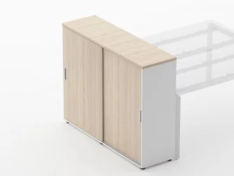 Тумба-купе высокая для рабочего модуля Дека 9.03.145 Туя/Белый / Deka
