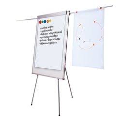 Доска-флипчарт магнитно-маркерная БРАУБЕРГ держатели для бумаг (70х100 см) / BRAUBERG