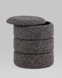 Пуф с ящиком Хиве КСС букле черный меланж / Hive XS