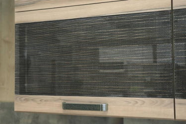 Шкаф-витрина (с откидной системой Блум) Бруклин 101.08.1 Дуб Кронберг/Лагода/Антрацит / Blum)