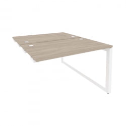 Стол-приставка двойной на О-образном м/к к опорым элем. ОНИКС О.МО-Д.СПР-2.7 Дуб Аттик/Белый / ONIX O.MO-D.SPR-2.7