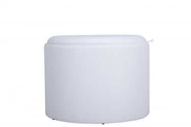 Пуф-столик с ящиком Хюгге Л рогожка Белый / L